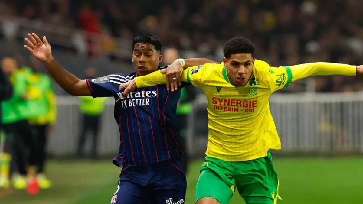 (Video) Endrick sees red but Lyon hold on to beat Nantes 1-0