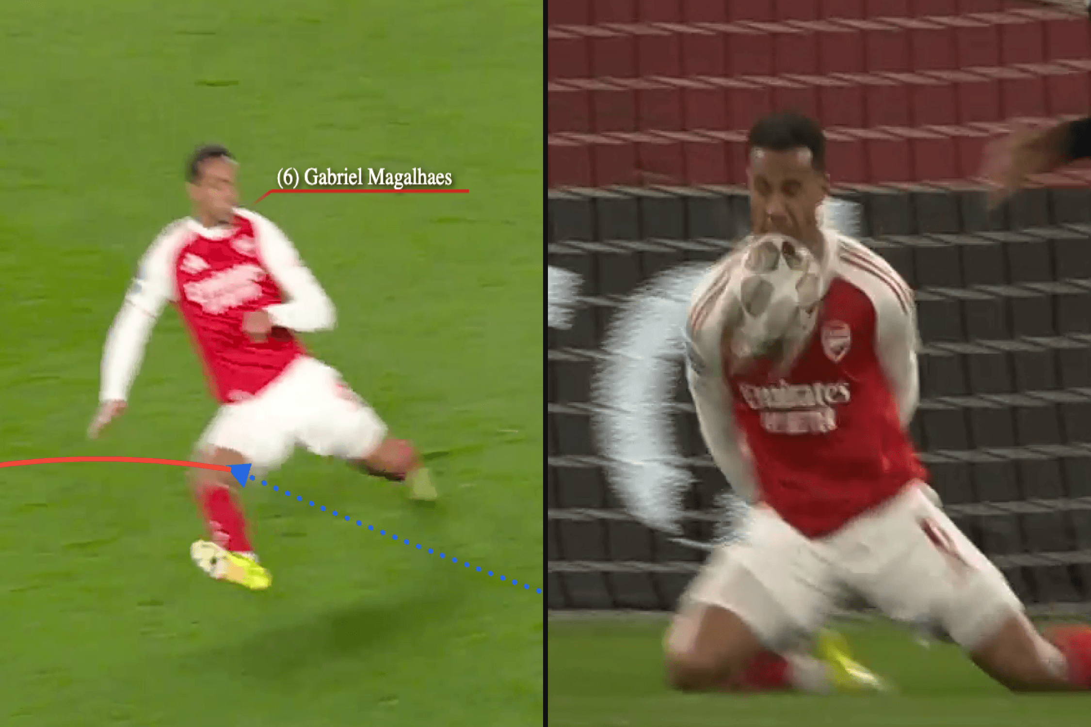 Gabriel’s Arsenal blocks: Face, torso, toe – watching back all the ways he puts his body on the line