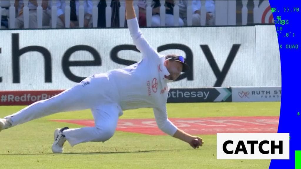 **"What a grab!" - Root takes stunning catch to break fielding record**