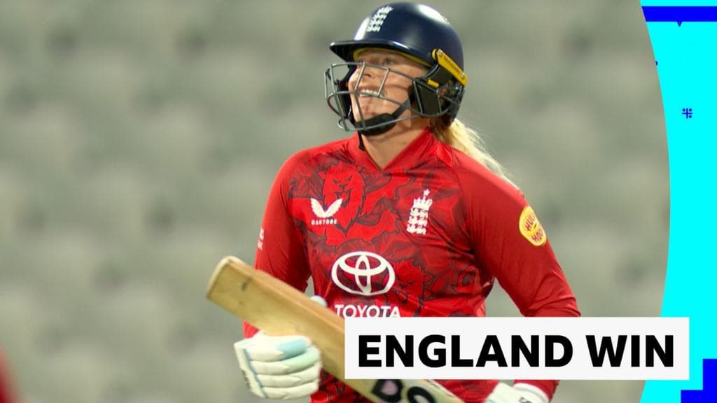 England make single on final ball to beat India in chaotic finish