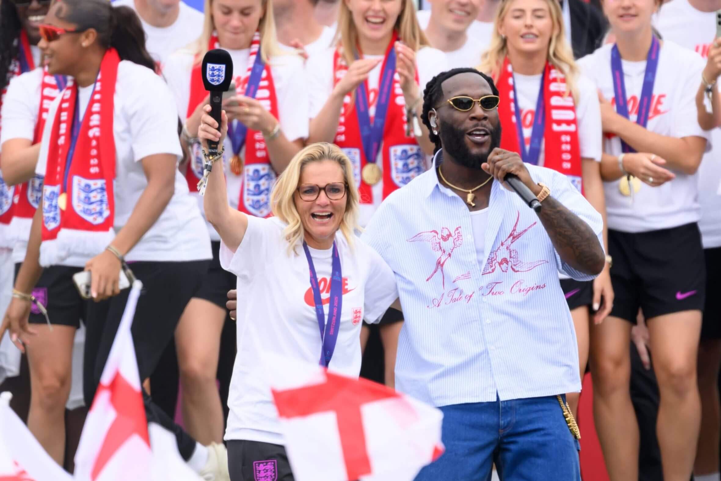 Sarina Wiegman, Burna Boy and how England celebrated becoming proper football royalty (again)